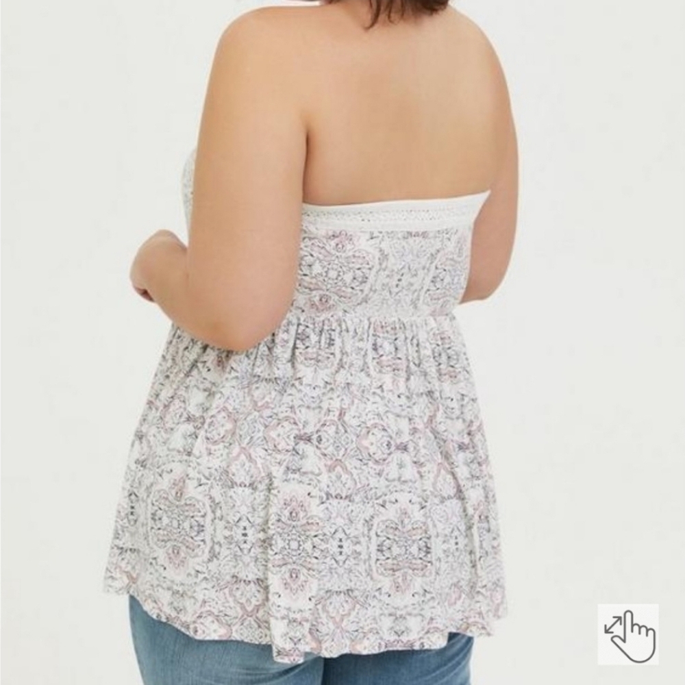 Torrid Super Soft Strapless Peplum Top - Picture 2 of 3